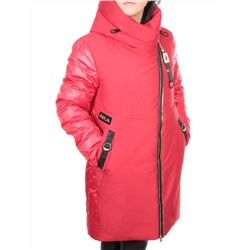 ZW-2128-C RED Пальто зимнее женское (холлофайбер) BLACK LEOPARD
