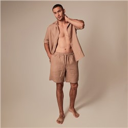 Костюм мужской домашний (рубашка с коротким рукавом и шорты) SL HOME, размер L, кофейная