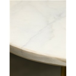 Столик кофейный, 30×30×55 см, манговое дерево, алюминий, мрамор