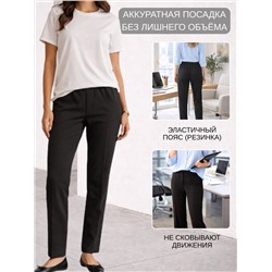Женские брюки весна-осень Классика резинка анжелика черные