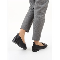 06-M47-56 BLACK Туфли женские на широкую ногу (натуральная кожа)