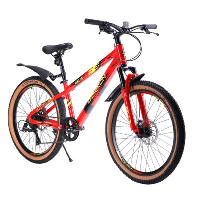 Велосипед 24" рама 13" 7sp COMIRON REBEL красный