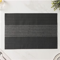 Салфетки сервировочные на стол Доляна «Сияние», 4 шт., 45×30 см, чёрные
