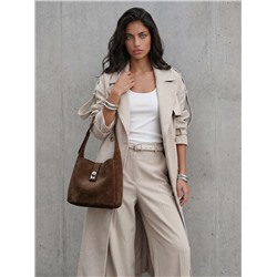 Женская кожаная сумка Richet 3210LNC 887 Шоколад