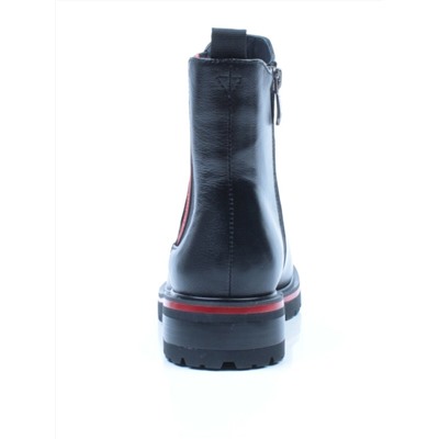 01-C1203-21R100M-1BLACK Ботинки демисезонные женские (натуральная кожа, байка)