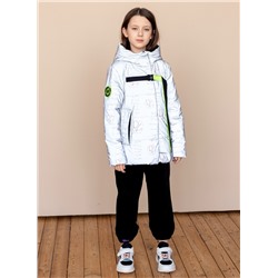 2165-S Куртка на синтепоне Розовый - серый/116