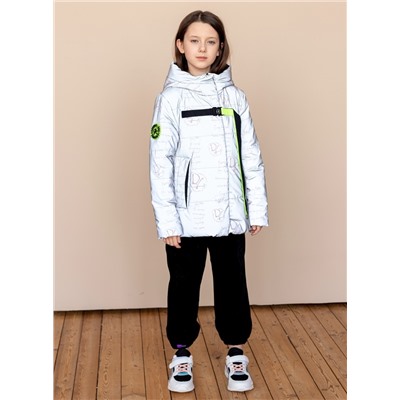 2165-S Куртка на синтепоне Розовый - серый/140