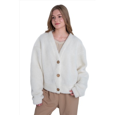 Кардиган КОРОТКИЙ ТЕДДИ ваниль