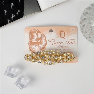 Заколка - автомат для волос QF «Сессилия», классик, 9 см, золото