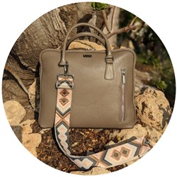 Ab. Z. PELLE · PORTATEL/2 napa (1210) taupe+CINTURON BOLSOS (150)-6 (10) АКЦИЯ