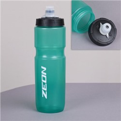 Бутылка для воды велосипедная ZEON WB226 гоночная, клапан кэмэлбак, пищевой hi-quality PP, 750ML цвет green/уп100