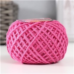 Пряжа 100% джут Softino Jute Colored 50 м ±2 м ярко-розовый 50 г