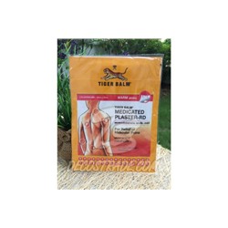 Согревающий и обезболивающий пластырь (красный) от Tiger Balm, Medicated Plaster Warm Red, 2 шт 10x14 см