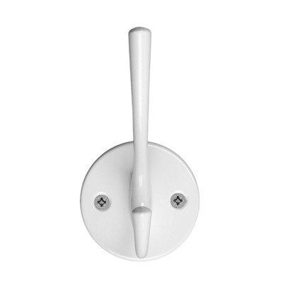 Крючок мебельный CAPPIO SIMPLE, двухрожковый, цвет белый