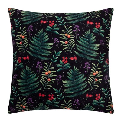 Наволочка декоративная «Этель. Папоротник», 40×40 см, велюр