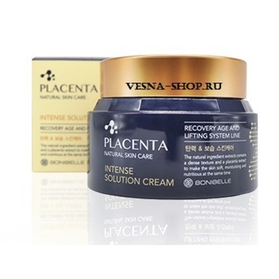 Омолаживающий крем с плацентой Bonibelle Placenta Intense Solution CreamКорейская косметика по оптовым ценам. Популярные бренды Корейской косметалогии в интернет магазине ooptom.ru.