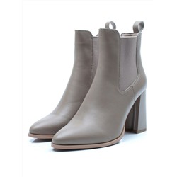 01-PCT168-2 DK.BEIGE Ботинки Челси демисезонные женские (натуральная кожа, байка)
