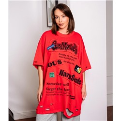 Футболка #КТ9279, красный