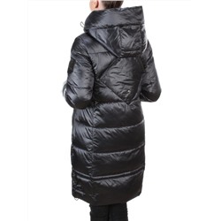 9106 BLACK Пальто зимнее женское  FLOWEROVE (200 гр. холлофайбера)