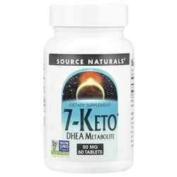 Source Naturals, 7-Keto®, метаболит ДГЭА, 50 мг, 60 таблеток