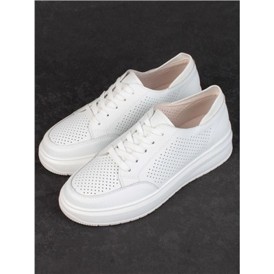 05-HY14-2D WHITE Кроссовки женские (натуральная кожа)