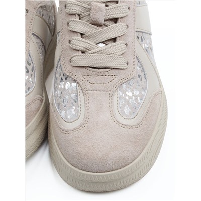 03-A1024-5 BEIGE Полуботинки спортивные женские (натуральная замша,натуральная кожа)