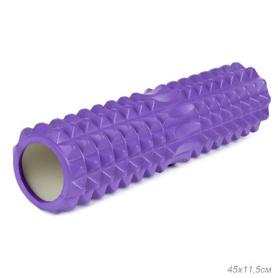 Ролик массажный спортивный Woohooo SPIKE 45x14/ фиолетовый/уп10