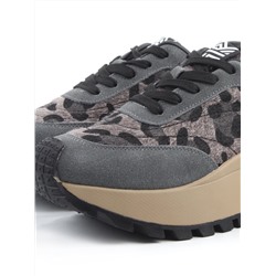 04-PDH362-2 GRAY Кроссовки демисезонные женские (натуральная замша, натуральная кожа)
