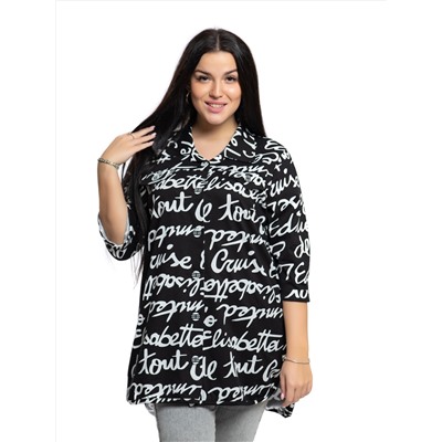 445 Туника "Буквы на черном"