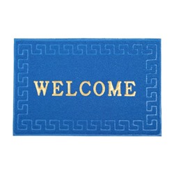 Коврик придверный "Welcome Меандр", цвет МИКС