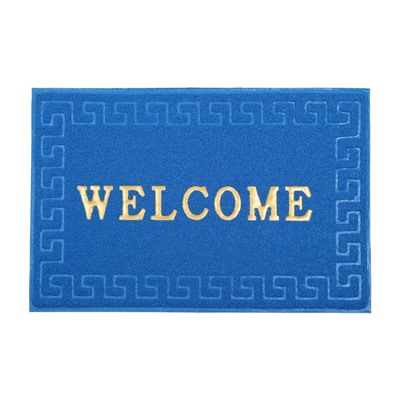 Коврик придверный "Welcome Меандр", цвет МИКС