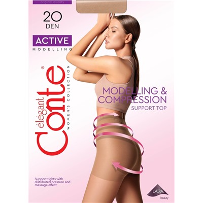 CONTE ACTIVE 20 Колготки женские с утягивающими шортиками