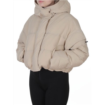 9518 BEIGE Куртка пуховая зимняя женская (пух)
