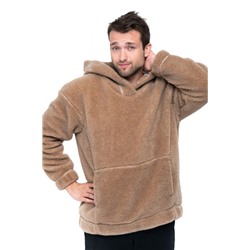 Толстовка мужская из верблюжьей шерсти оверсайз HOT TREND (с капюшоном, цвет Camel) цвет КОРИЧНЕВЫЙ