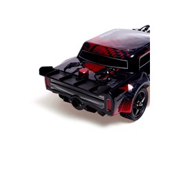 Машинка радиоуправляемая Drift, дрифт, аккумулятор, световые и дымовые эффекты, сменные колеса, цвет красный