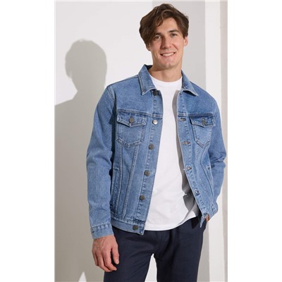 Куртка джинс P011-1336Rus middle blue