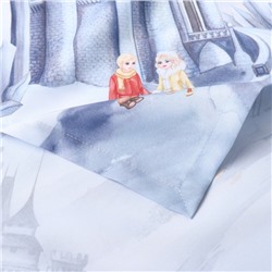 Скатерть новогодняя Доляна "Снежная королева" 145*180 +/- 3 см, 100% п/э