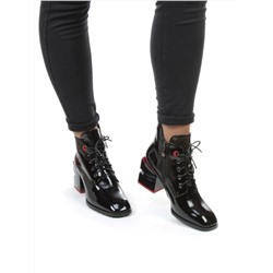 01-C3694-21R100M BLACK Ботинки демисезонные женские (натуральная кожа, байка)