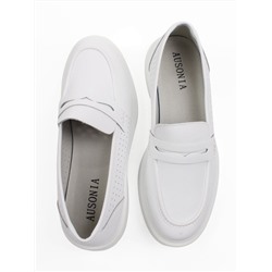 03-YC382-1 WHITE Лоферы женские (натуральная кожа)