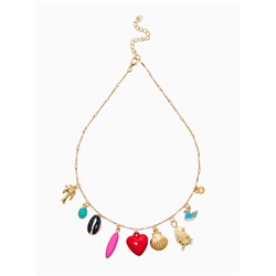 Колье «Море любви», L=40 см, цветное в золоте