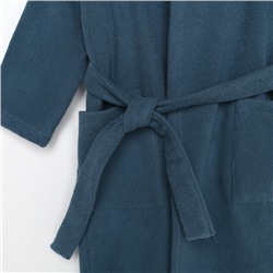 Халат махровый детский «Этель. Всегда первый», размер 32, морская волна