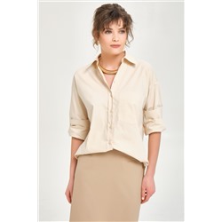 Блузка прямая в цвете экрю