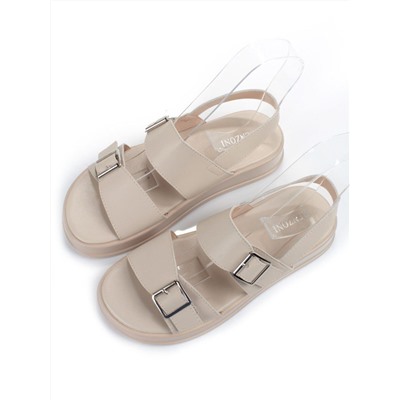 08-PEAQ196-2 LT. BEIGE Босоножки женские (натуральная кожа)