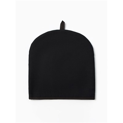 Грелка на чайник «Этель» Home collection, 28×28 см, 45% лён, 55% хлопок, чёрная