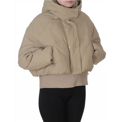 H24-033 BEIGE Куртка пуховая зимняя женская (пух)