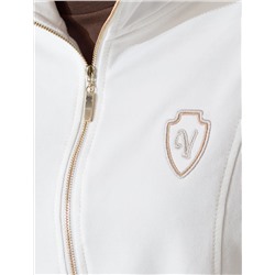 Джемпер с воротом на молнии и лампасами из футера двухнитки с эластаном