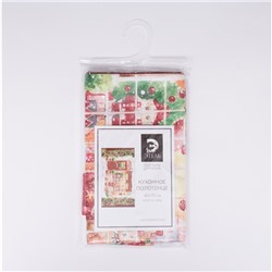 Полотенце кухонное новогоднее «Этель. Зимние радости» 40×70 см, 100% хлопок, саржа 190 г/м²