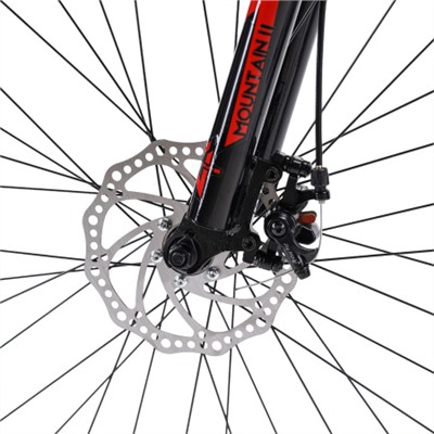 Велосипед 26" рама 17" 21sp MEGAWHEELS MOUNTAIN II чёрный-красный