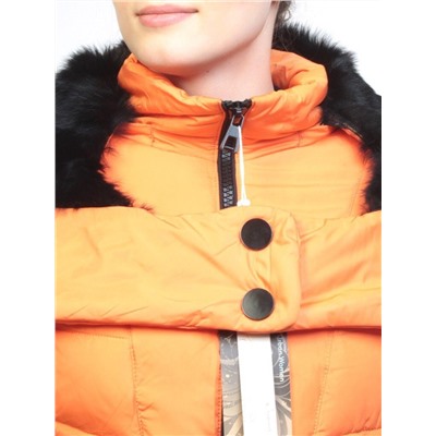 M12-356 ORANGE Пальто зимнее женское (холлофайбер)