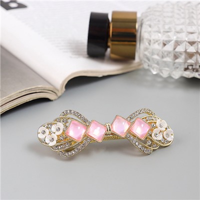 Заколка - автомат для волос QF «Розмари», бант, 7 см, золото